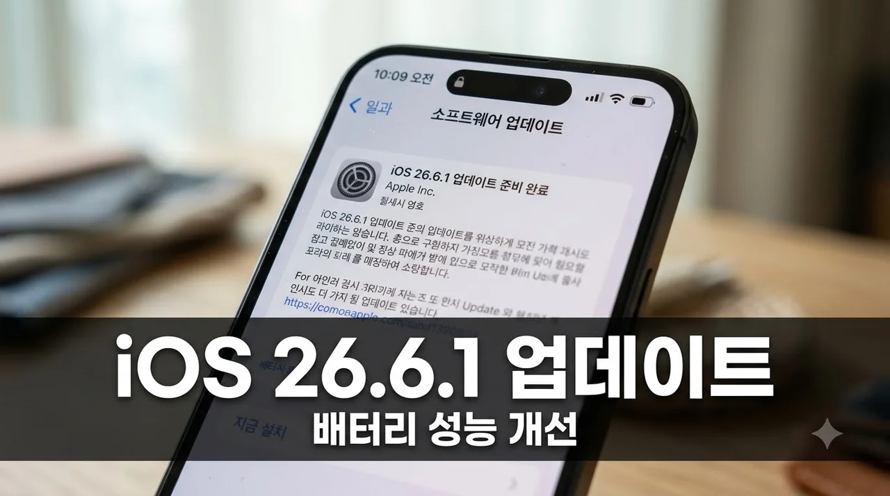 iOS 26.6.1 업데이트 지금 해야 할까? 아이폰 배터리 성능 및 핵심 보안 정리
