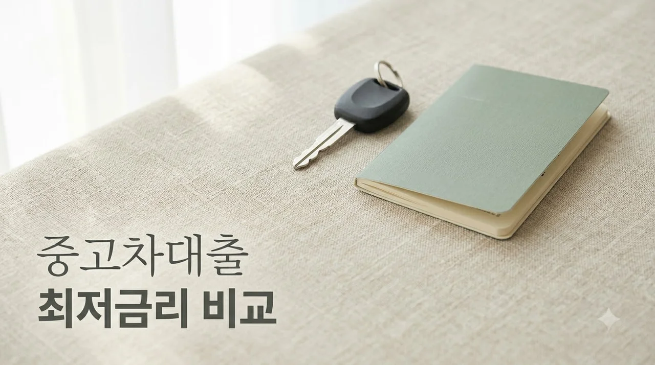 중고차대출 1금융권 금리 비교 및 한도 조회 완벽 가이드 (2026)