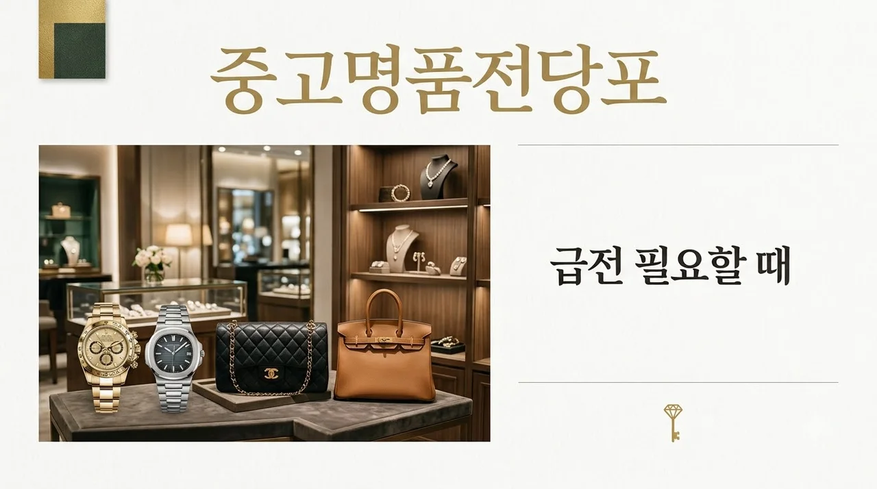중고명품전당포 이용 가이드: 대출 금리, 주의사항, 서류 완벽 정리