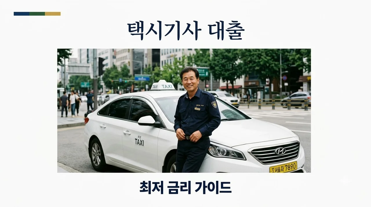 택시기사대출 조건 및 저금리 정부지원 상품 완벽 정리 (2026년 최신)
