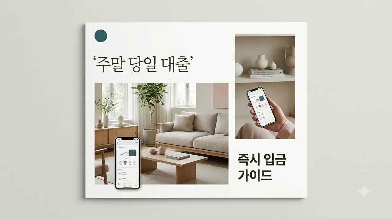 주말당일대출 가능한 곳 BEST 5: 토요일 일요일 즉시 입금 조건 총정리