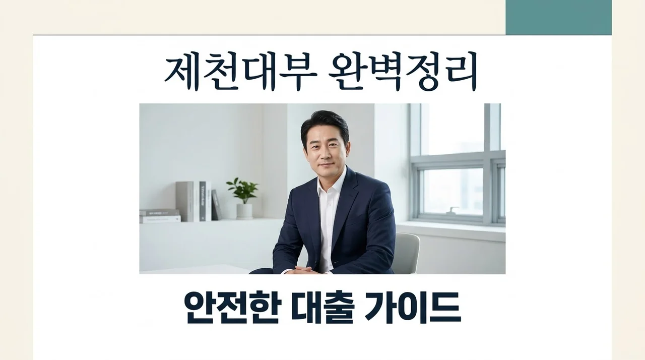 제천대부 안전 이용 가이드: 정식 등록 업체 확인 및 대출 조건 총정리