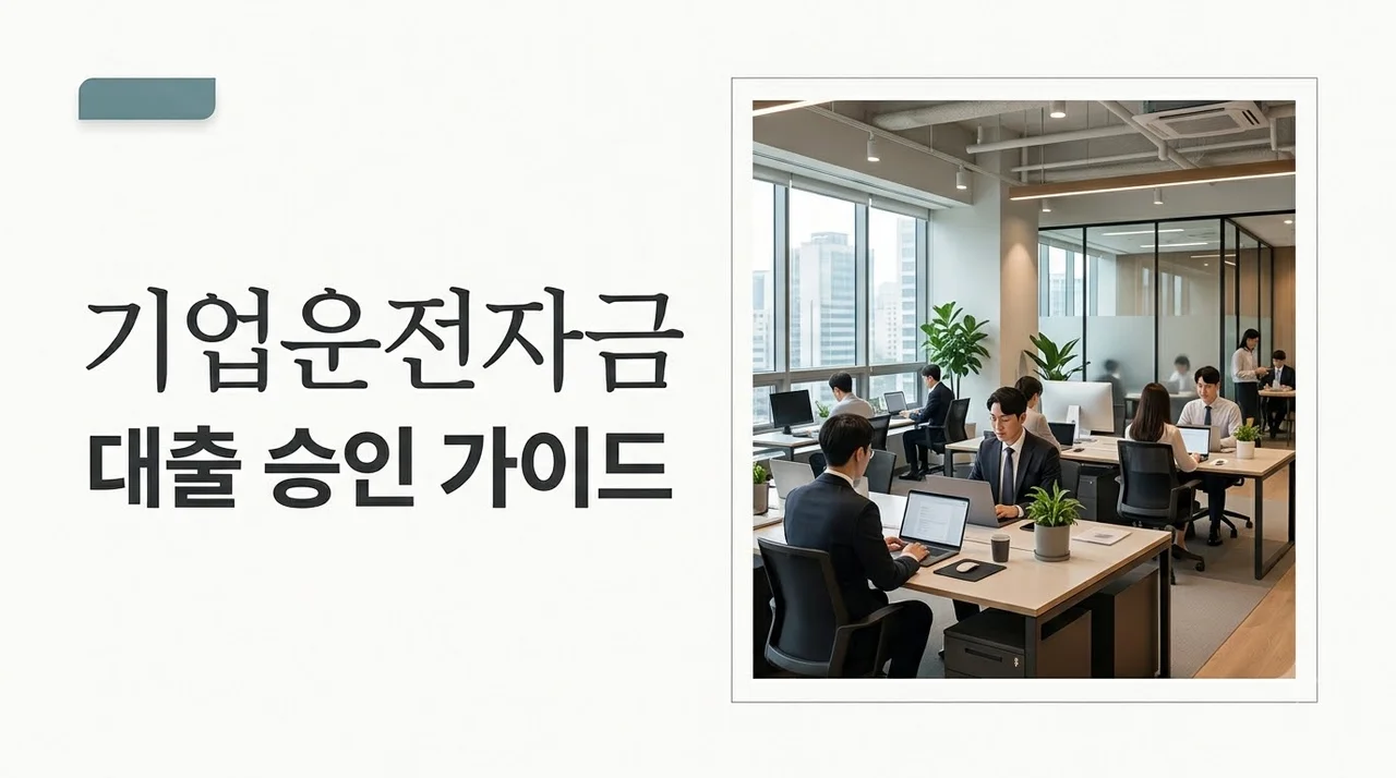 기업운전자금대출 조건 한도 및 신청방법 2026년 최신 총정리