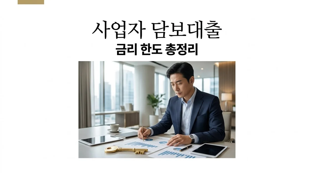 사업자담보대출 금리 한도 비교: 2026년 최신 조건 및 승인 팁