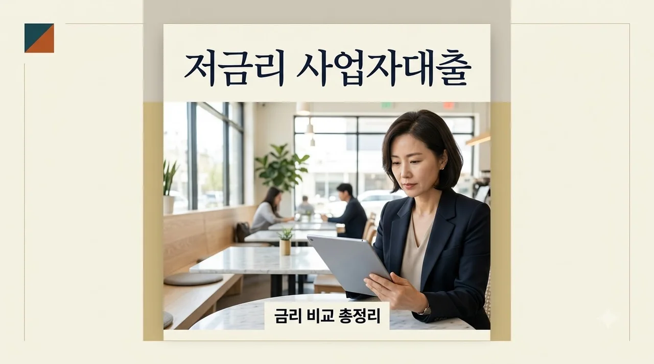 저금리개인사업자대출 금리 낮은 곳 Top 5 및 신청 방법 (2026)