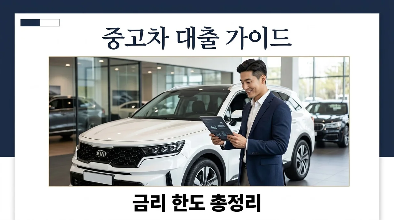 중고차구입대출 금리 낮은 곳 비교 및 한도 조회 가이드 (2026 최신)