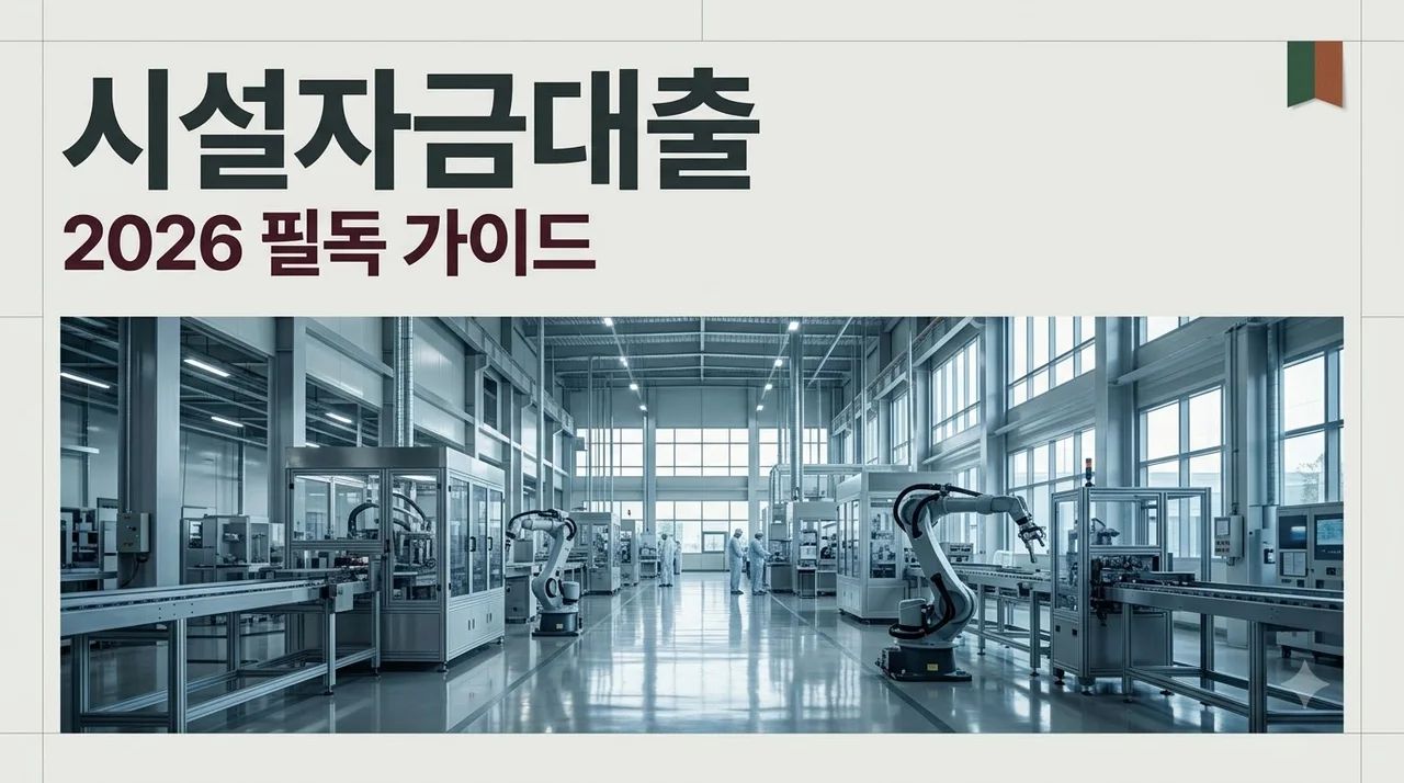 시설자금대출 조건 한도 및 신청방법 완벽 정리 (2026년 최신 가이드)