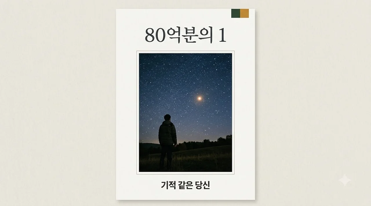 80억분의 1의 확률로 만난 당신, 이 기적 같은 숫자가 주는 특별한 의미