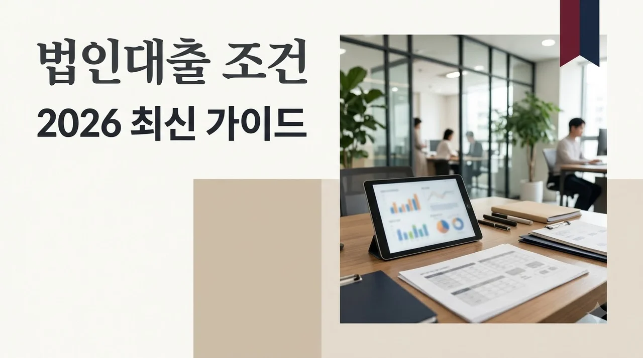 법인대출조건 완벽 정리: 신용점수부터 필수 서류까지 한눈에 확인