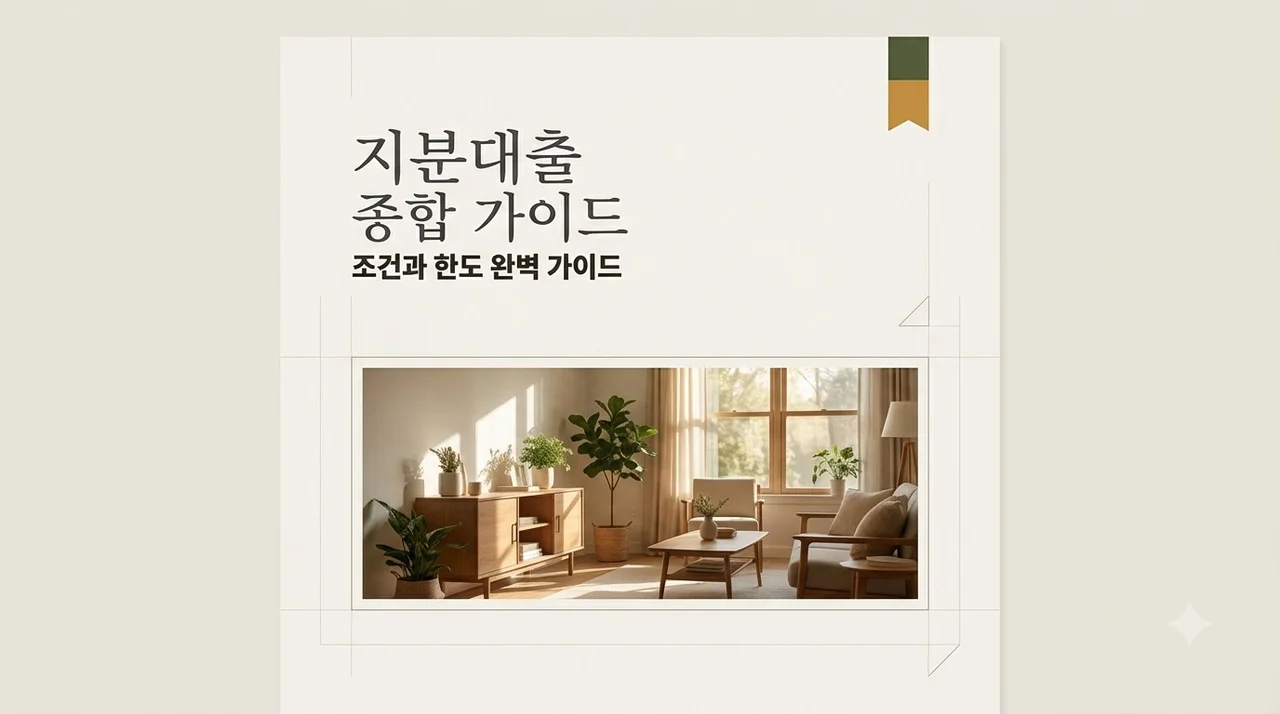 지분대출 조건부터 한도까지, 복잡한 주식 및 부동산 활용법 총정리
