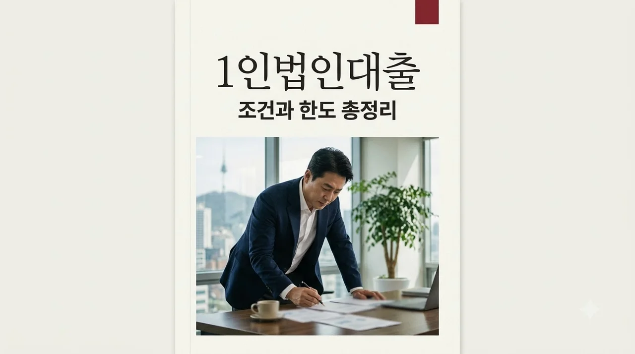 1인법인대출 조건부터 한도까지 대표님이 꼭 알아야 할 핵심 가이드