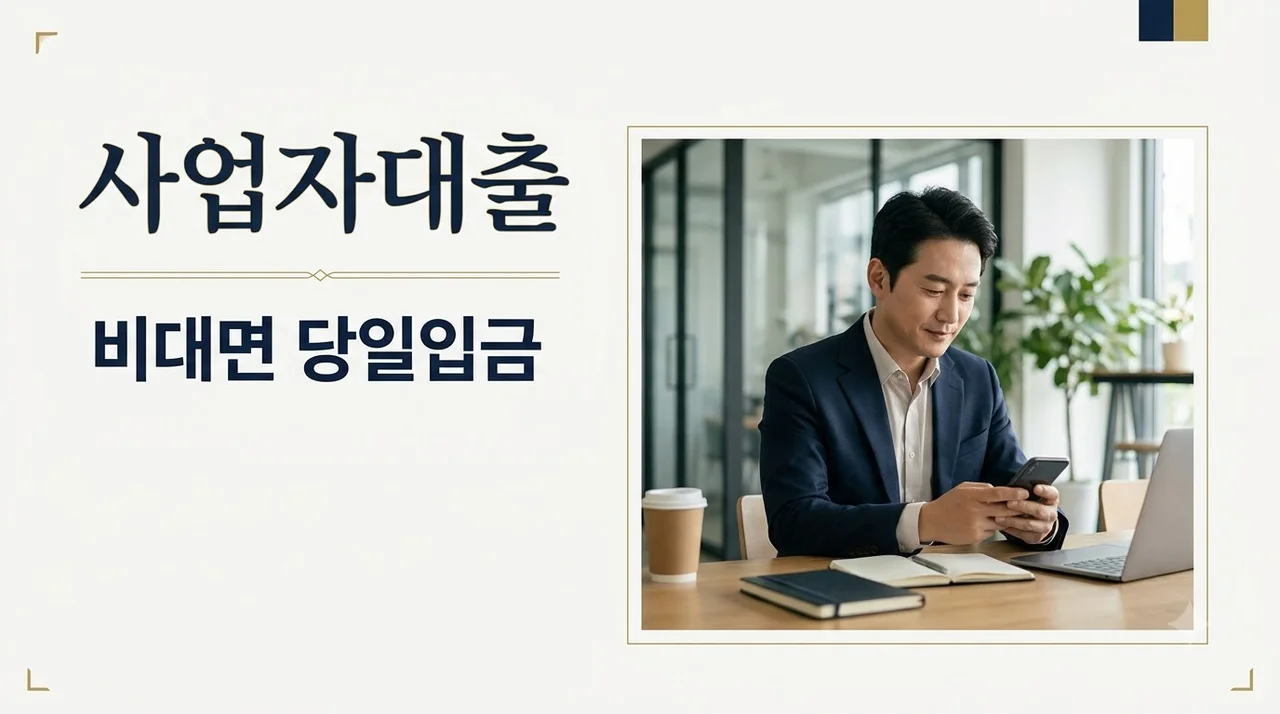 비대면사업자대출 추천 Top 5 및 신청 방법 (당일 입금 가이드)