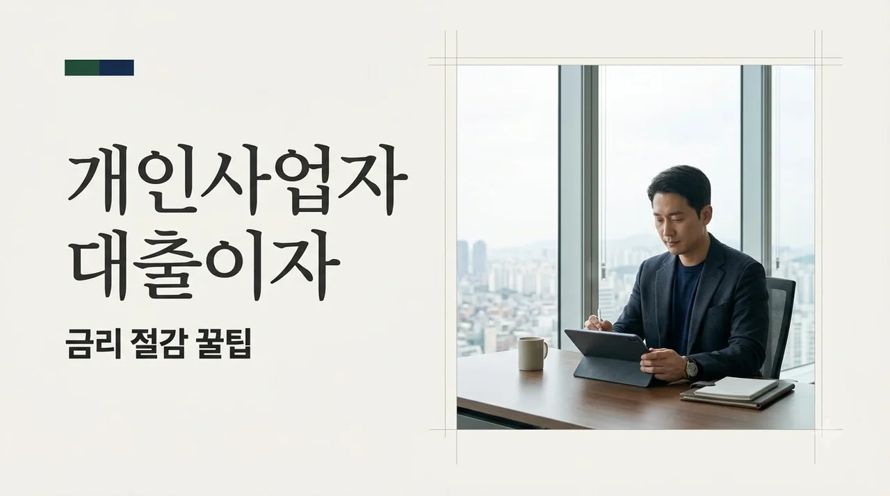개인사업자대출이자 1%라도 낮추는 법: 2026 최신 금리 비교 및 정책자금 가이드