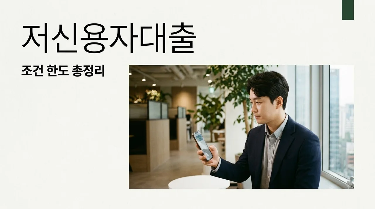 직장인저신용자대출 조건부터 금리 한도까지 총정리