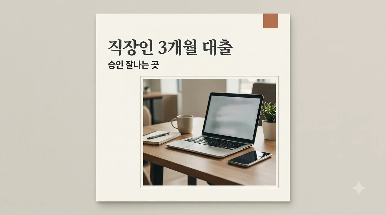직장인 3개월 대출 가능한 곳 TOP 5 및 승인률 높이는 꿀팁 (2026 최신)